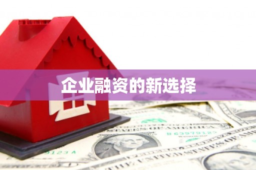 华蓥企业融资的新选择