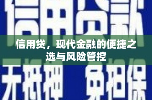 华蓥信用贷，现代金融的便捷之选与风险管控